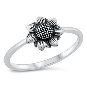 Silver Ring - Sunflower available sz 4-10